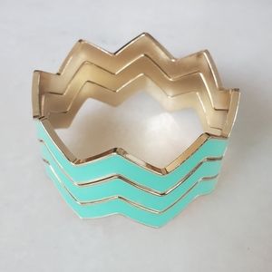 Mint Turquoise bangle bracelets Set of 3 NEW